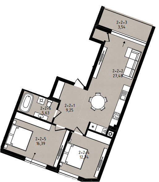 2-комнатная 75 м² в ЖК на ул. Мечникова, 39а, 39б от 31 650 грн/м², Львов