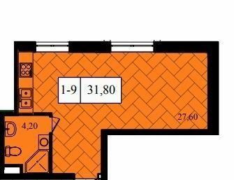 1-кімнатна 31.8 м² в ЖК Зоряний від забудовника, Одеса
