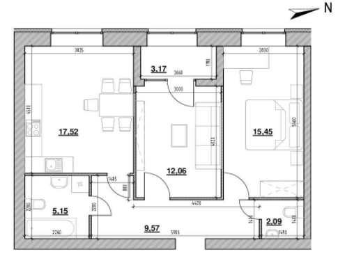 2-кімнатна 65.01 м² в ЖК Компаньйон від 20 612 грн/м², с. Сокільники