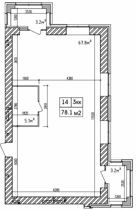 3-кімнатна 78.1 м² в ЖК Аржанова від 17 500 грн/м², Дніпро