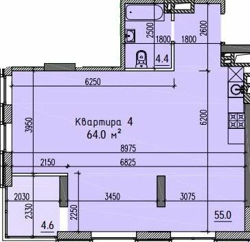 2-комнатная 64 м² в ЖК River Hall от 23 700 грн/м², Запорожье