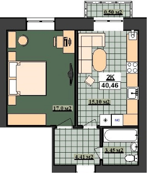 1-кімнатна 40.46 м² в ЖК Гетьманський від 12 200 грн/м², Івано-Франківськ