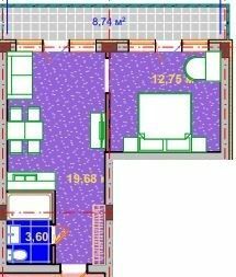 2-комнатная 38.6 м² в Апарт-комплекс Wood Apartments от 59 150 грн/м², с. Яблоница
