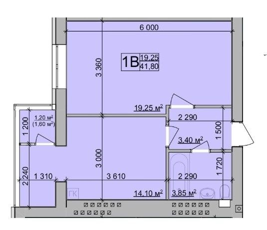 1-комнатная 41.8 м² в ЖК Зоря от 20 000 грн/м², Винница
