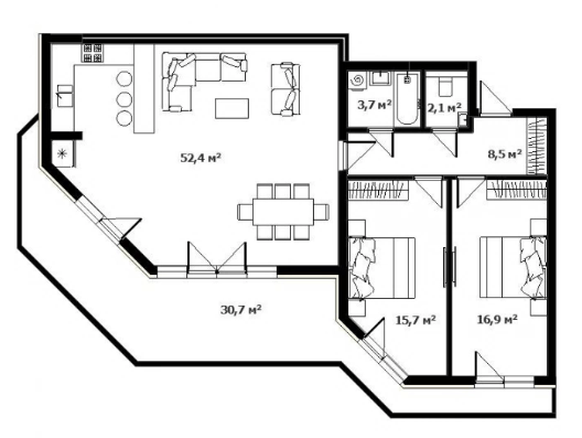 3-комнатная 104 м² в ЖК Green Land от 30 050 грн/м², Ужгород