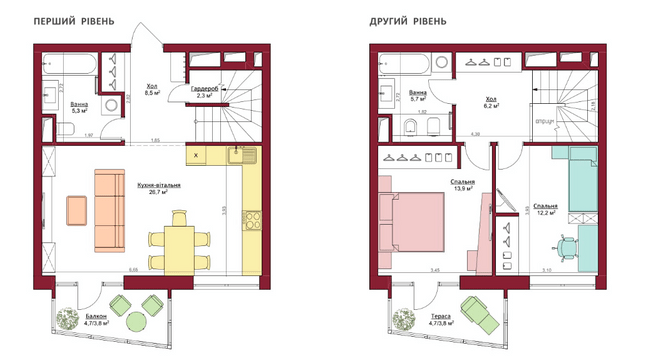 Двухуровневая 88.4 м² в ЖК Legenda от 25 800 грн/м², Запорожье