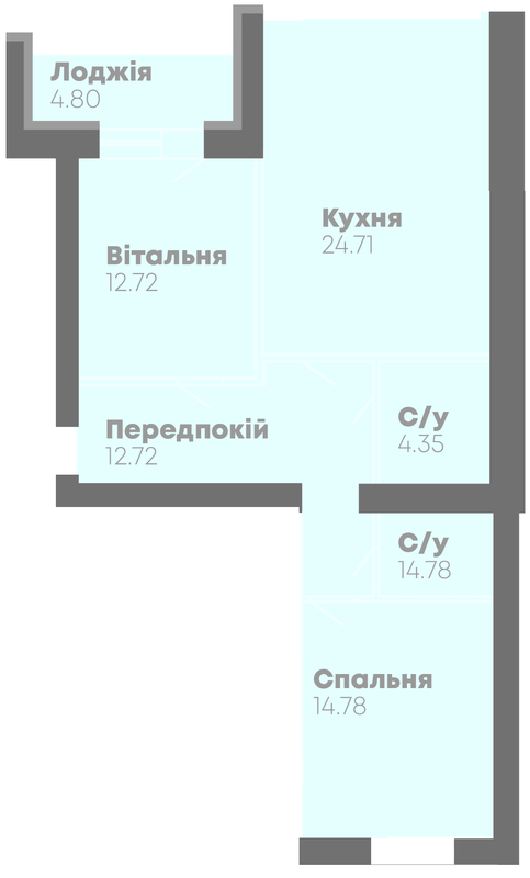 2-кімнатна 77.27 м² в ЖК Central House від 18 800 грн/м², Миколаїв