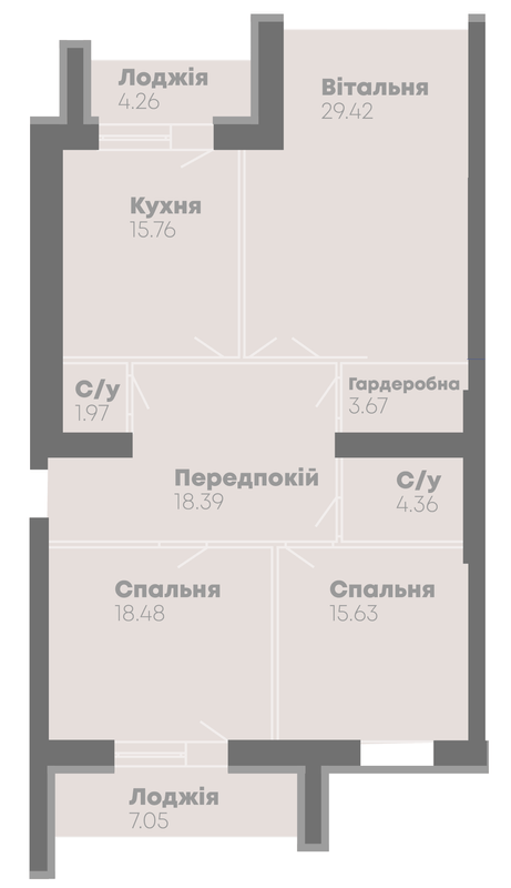 3-комнатная 118.99 м² в ЖК Central House от 18 800 грн/м², Николаев