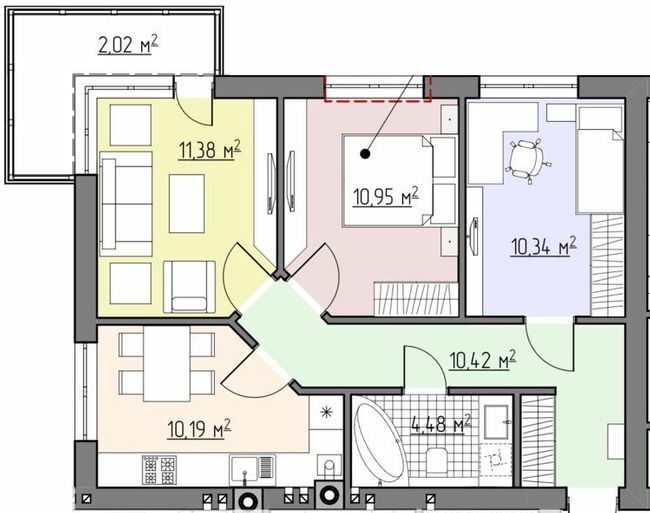 3-комнатная 59.78 м² в ЖК Perfect house от 22 000 грн/м², Ровно