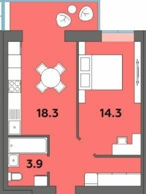 1-кімнатна 42.7 м² в ЖК Orange City від 15 650 грн/м², м. Вараш