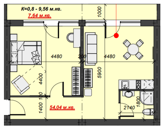 1-комнатная 61.78 м² в ЖК Green Park Resort от 26 600 грн/м², с. Поляна