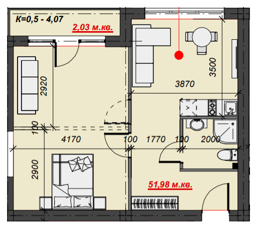 2-комнатная 54.01 м² в ЖК Green Park Resort от 28 900 грн/м², с. Поляна