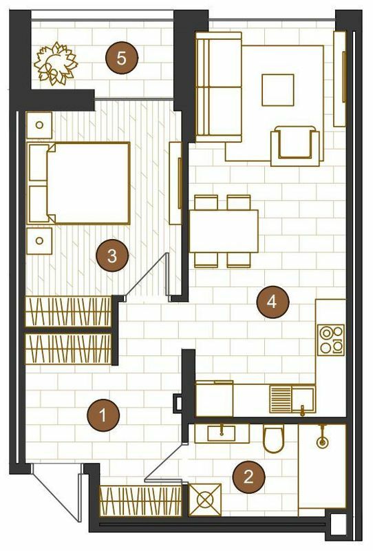 1-кімнатна 51.91 м² в ЖК Royal Residence від 27 750 грн/м², Харків