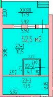 1-комнатная 52.5 м² в ЖК Волна от 14 200 грн/м², с. Железный Порт