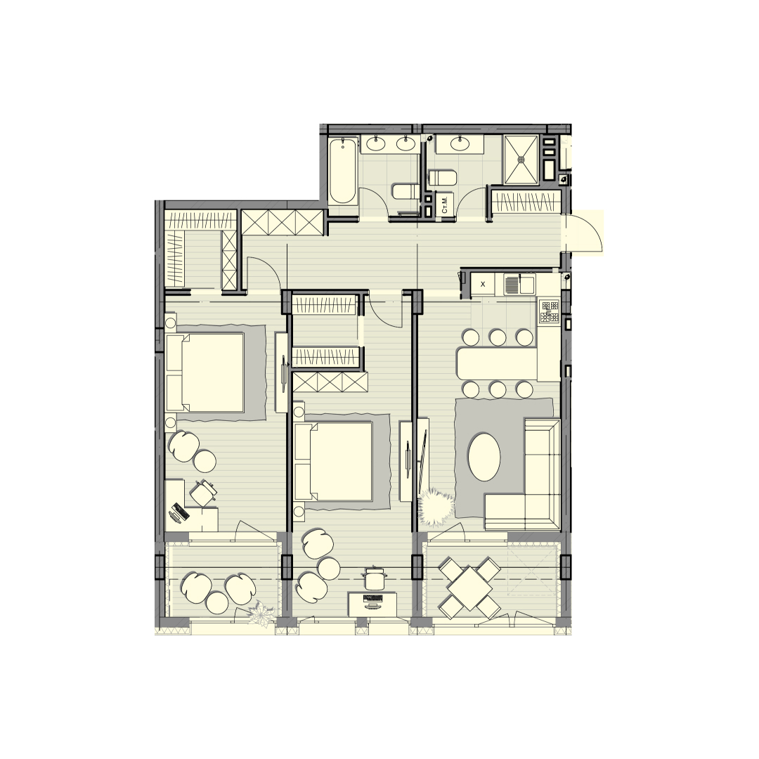 2-комнатная 103.3 м² в ЖК Luxberry lakes & forest от 32 550 грн/м², пгт Козин