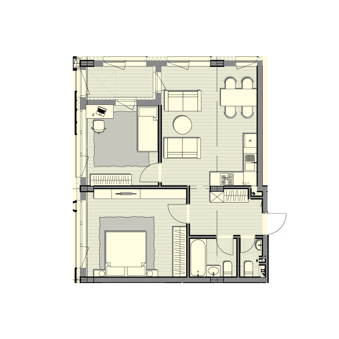 2-комнатная 67.8 м² в ЖК Luxberry lakes & forest от 32 550 грн/м², пгт Козин