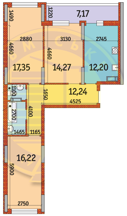 3-кімнатна 81.49 м² в ЖК Отрада від 25 316 грн/м², Київ