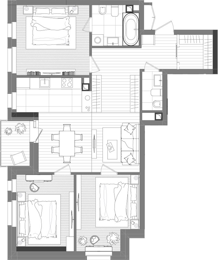 3-кімнатна 84.66 м² в ЖК Creator City від 30 716 грн/м², Київ