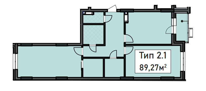 2-комнатная 89.27 м² в ЖК CRYSTAL RESIDENCE от 49 300 грн/м², Киев