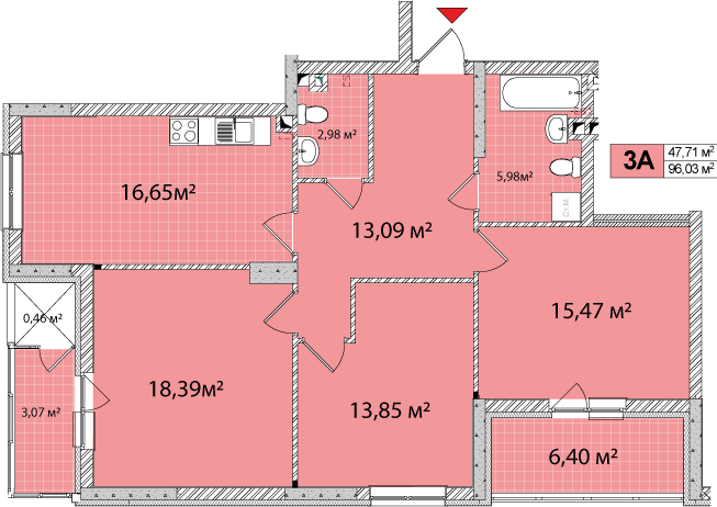 3-комнатная 95.86 м² в ЖК Сырецкие сады от 32 079 грн/м², Киев