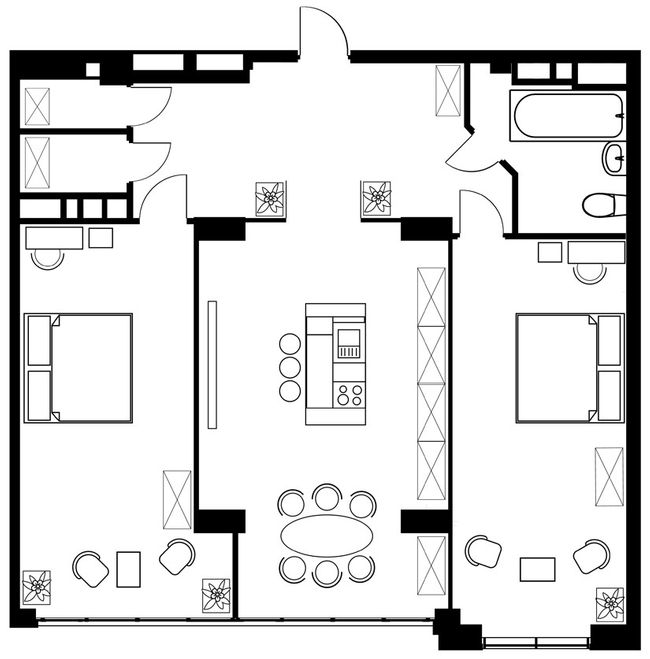 2-комнатная 116.8 м² в ЖК Delmar от 56 950 грн/м², Киев