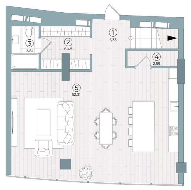 Дворівнева 156.24 м² в ЖК Delrey від 47 050 грн/м², Київ