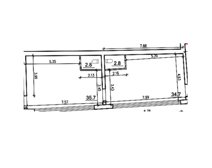 Торговое помещение 83 м² в ЖК Чайка от 19 000 грн/м², с. Чайки