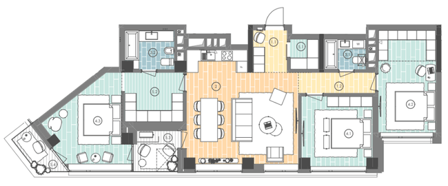 3-комнатная 100.9 м² в ЖК UNIT.Home от 71 100 грн/м², Киев