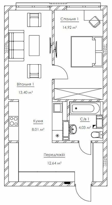 2-кімнатна 53 м² в ЖК Franklin Concept House від 51 750 грн/м², Київ