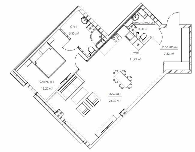 2-кімнатна 65.47 м² в ЖК Franklin Concept House від 55 701 грн/м², Київ