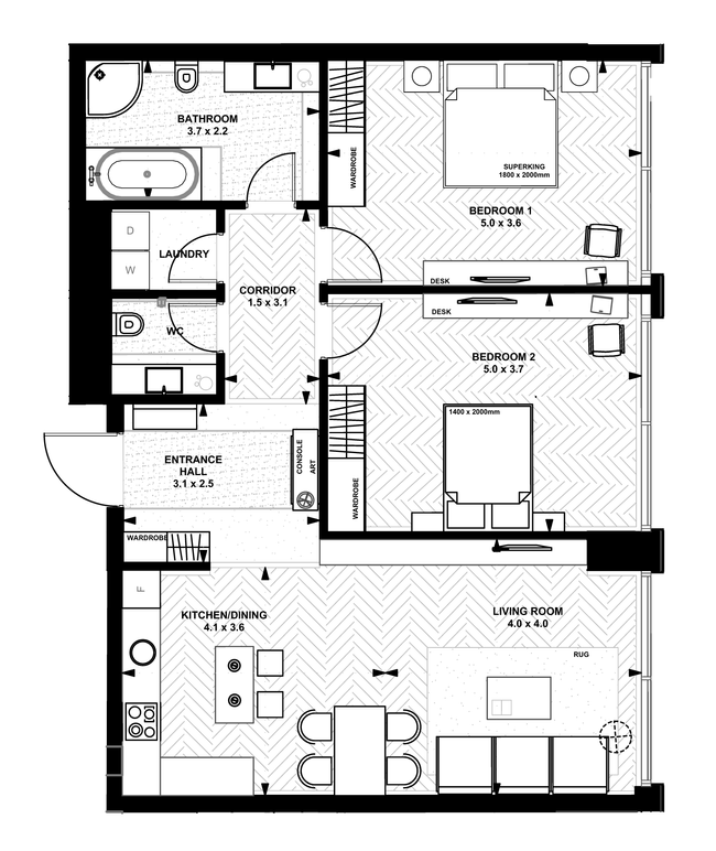 2-кімнатна 96 м² в ЖК Linden Luxury Residences від 140 300 грн/м², Київ