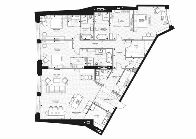 3-комнатная 244.2 м² в ЖК Linden Luxury Residences от 231 450 грн/м², Киев