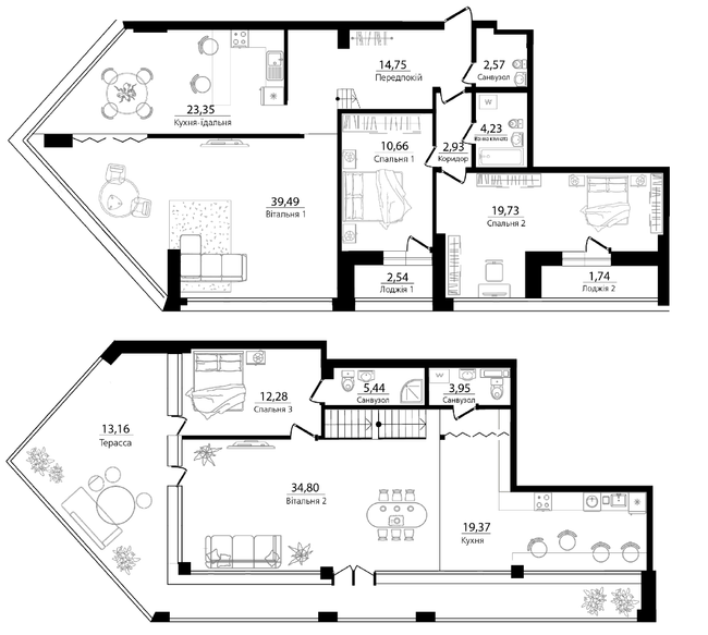 Двухуровневая 210.31 м² в ЖК Philadelphia Concept House от 96 250 грн/м², Киев