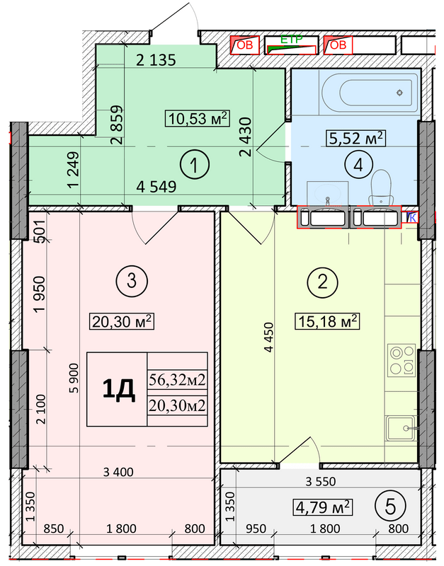 1-комнатная 56.32 м² в ЖК Podil Plaza & Residence от 62 000 грн/м², Киев