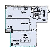 2-кімнатна 78.54 м² в ЖК Тридцять восьма перлина від 50 500 грн/м², Київ