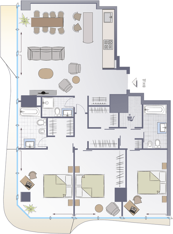 3-комнатная 190.62 м² в ЖК Signature от 97 500 грн/м², Киев