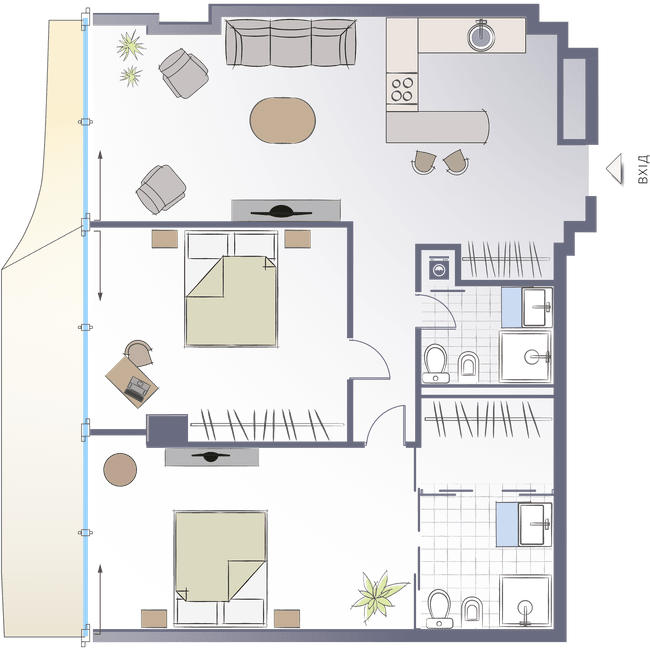 2-кімнатна 109.88 м² в ЖК Signature від 93 300 грн/м², Київ