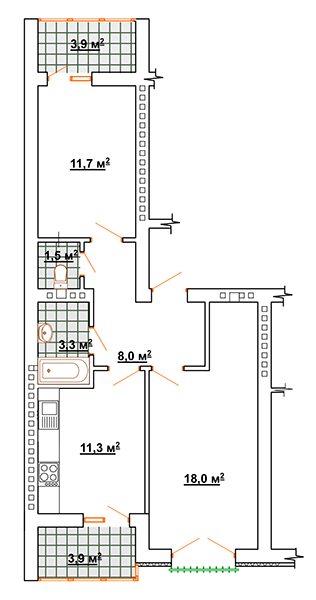 2-кімнатна 61.6 м² в ЖК Рідний Дім від 19 550 грн/м², м. Винники