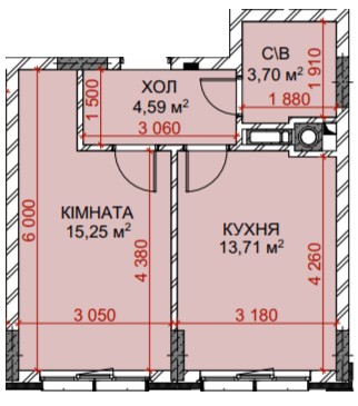 1-комнатная 37.25 м² в ЖК Riverside от 23 850 грн/м², с. Погребы