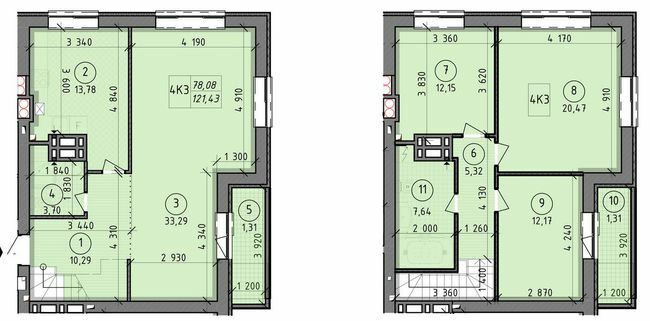 Двухуровневая 121.43 м² в ЖК Французский бульвар от 14 650 грн/м², г. Вышгород