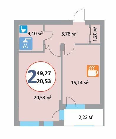 1-кімнатна 49.27 м² в ЖК Еко-дім на Надійній від 19 500 грн/м², Львів