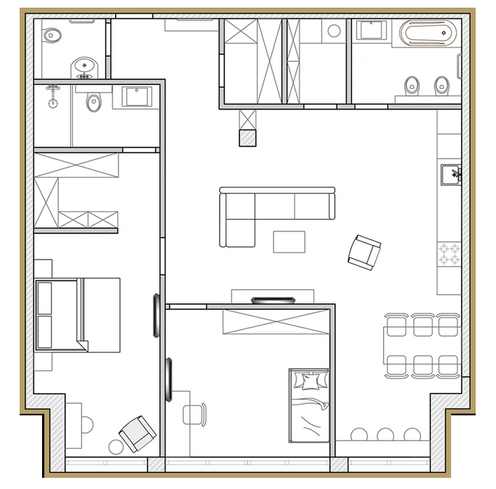 2-комнатная 99.53 м² в ЖК Premier Park от 45 400 грн/м², Днепр