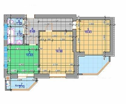 2-кімнатна 63.97 м² в ЖК Одеський квартал від 28 450 грн/м², с. Крюківщина