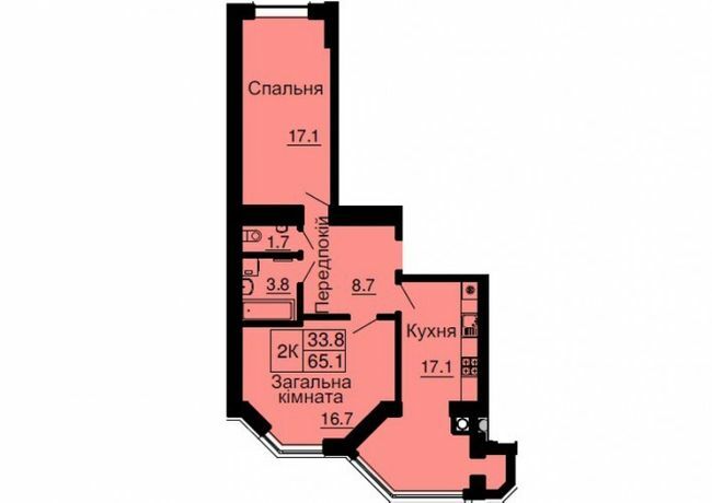 2-кімнатна 65.1 м² в ЖК Sofia Nova від 35 000 грн/м², с. Новосілки