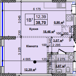 1-комнатная 38.7 м² в ЖК Новые Теремки от 18 500 грн/м², с. Новоселки