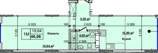 1-кімнатна 46.08 м² в ЖК Нові Теремки від 18 500 грн/м², с. Новосілки