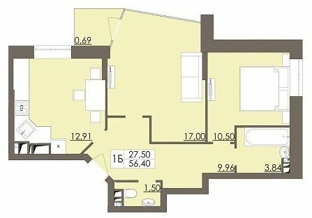 2-комнатная 56.4 м² в ЖК Соната от 15 300 грн/м², Львов