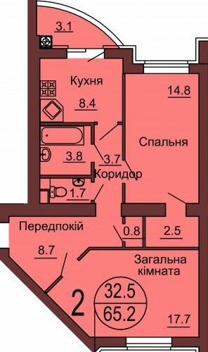 1-кімнатна 65.2 м² в ЖК Софія Клубний від 24 000 грн/м², с. Софіївська Борщагівка