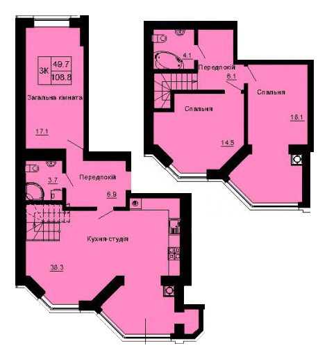 Двухуровневая 108.8 м² в ЖК София Клубный от 30 000 грн/м², с. Софиевская Борщаговка