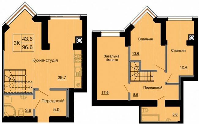 Двухуровневая 96.6 м² в ЖК София Клубный от 24 000 грн/м², с. Софиевская Борщаговка
